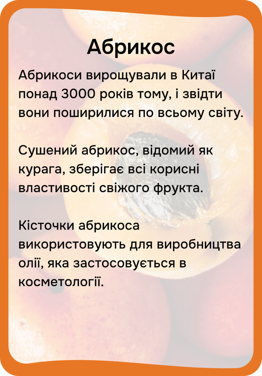 Фрукти та овочі