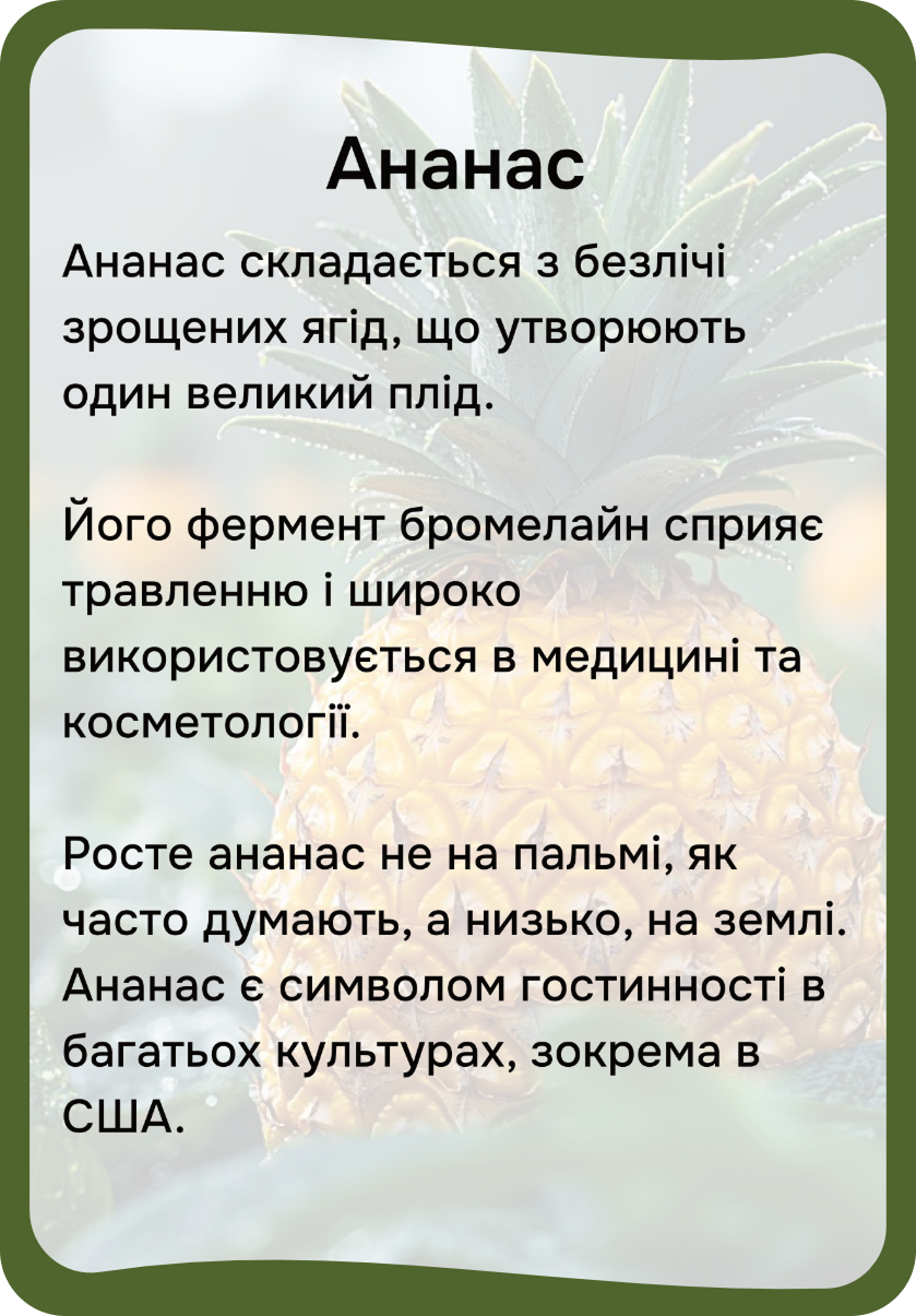 Фрукти та овочі