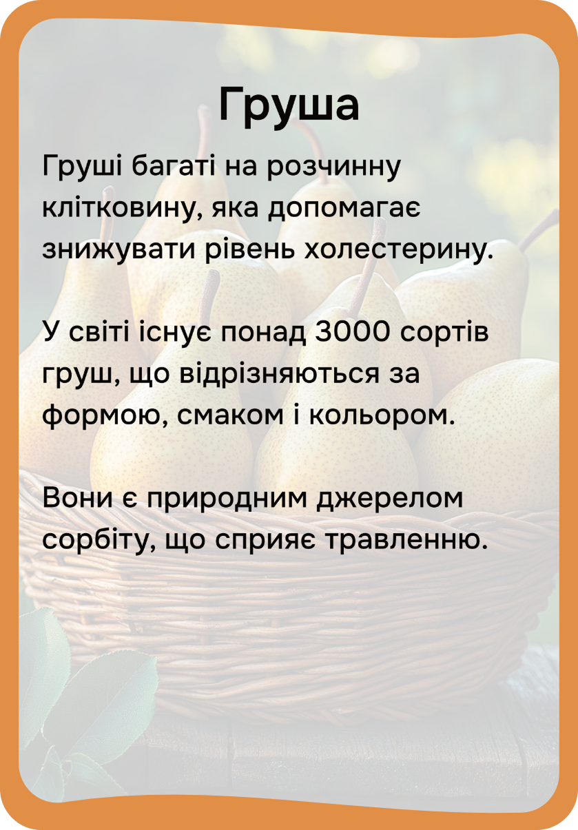 Фрукти та овочі