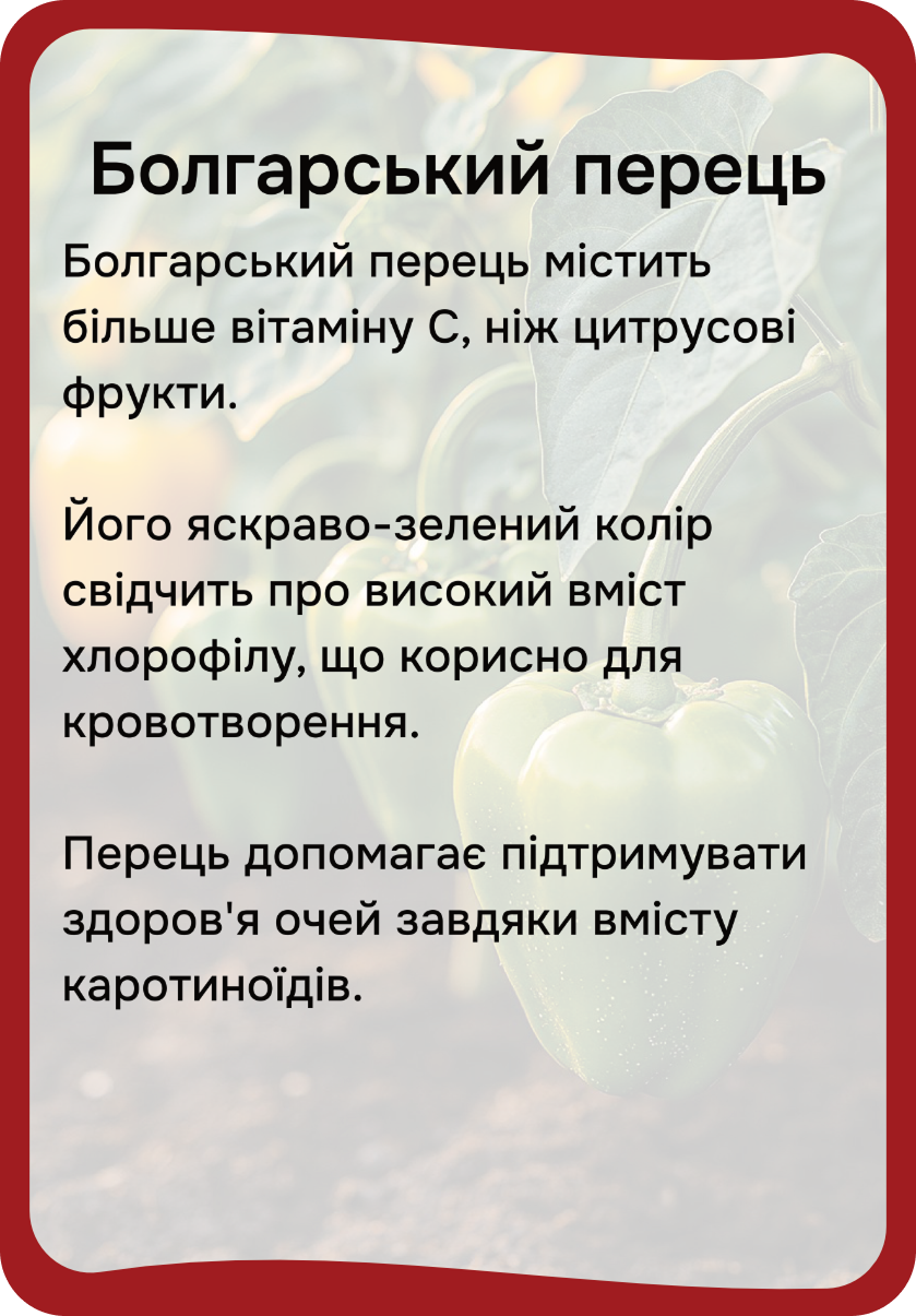 Фрукти та овочі