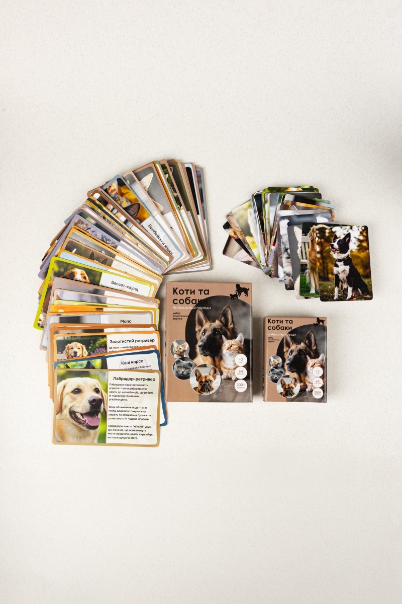 Коти та собаки - Education Cards