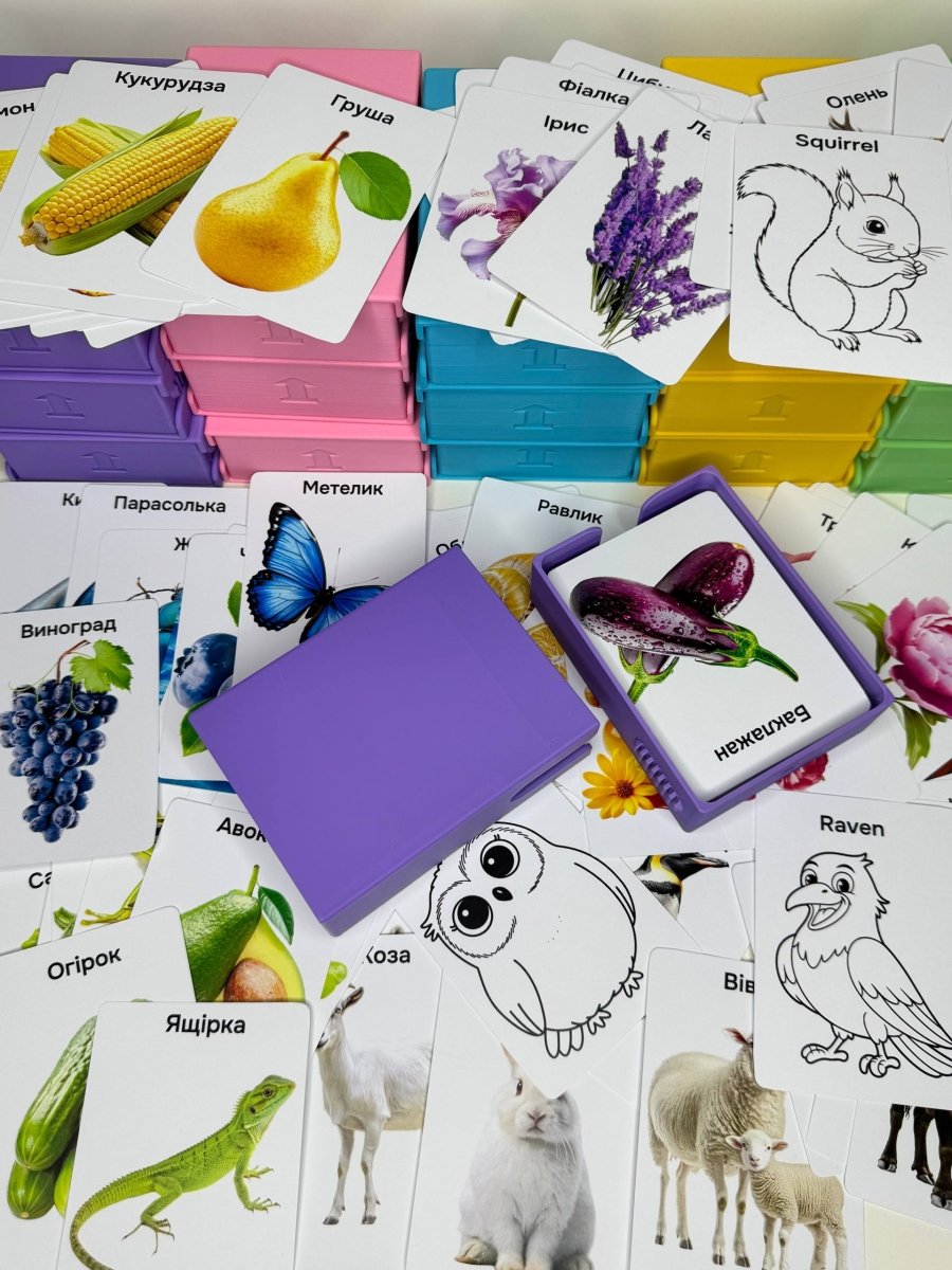 100 перших слів + розмальовки - Education Cards